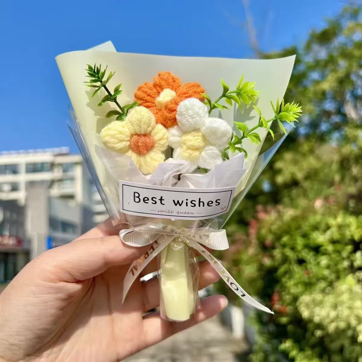 Handmade Crochet Mini Bouquet – Eternal Bloom Gift