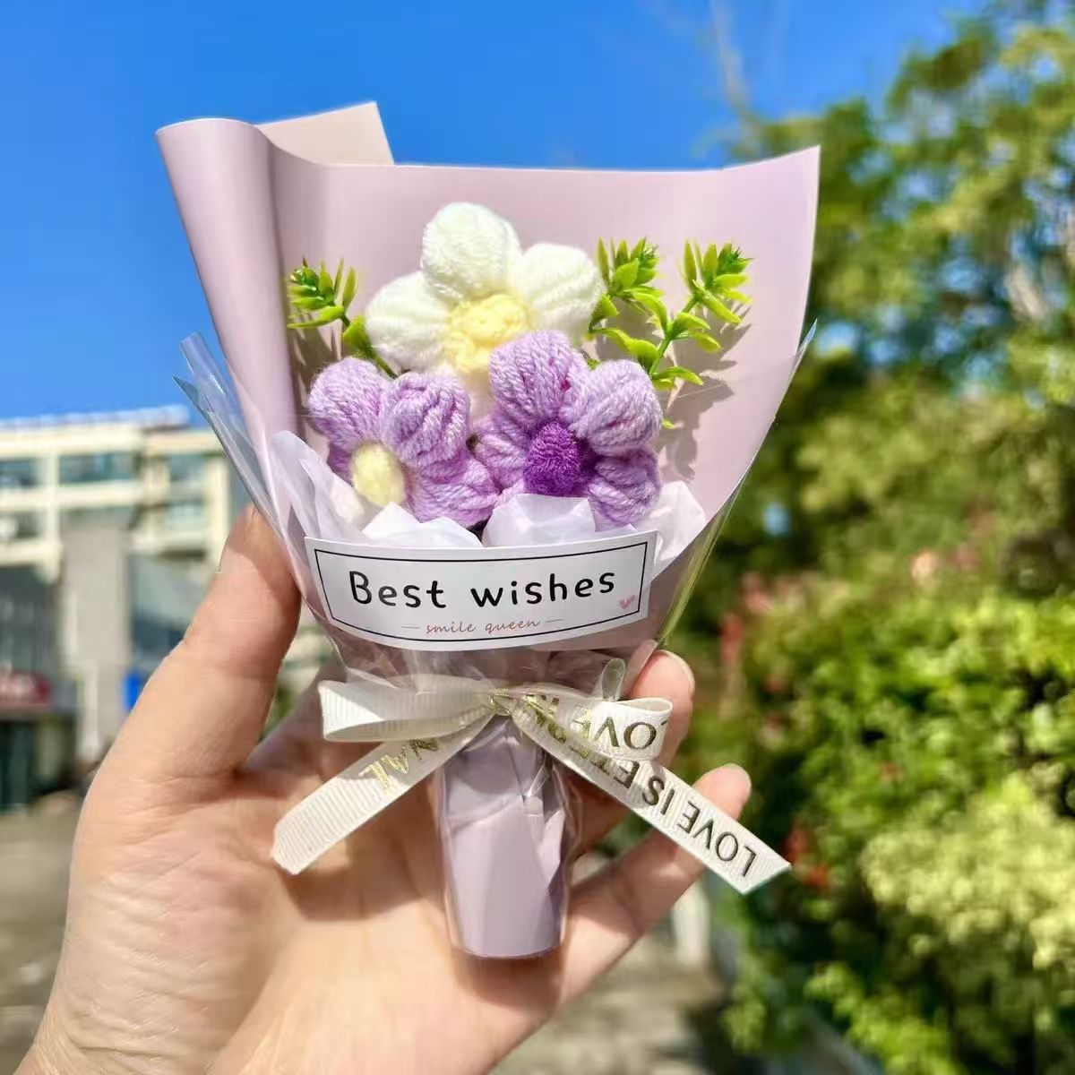 Handmade Crochet Mini Bouquet – Eternal Bloom Gift