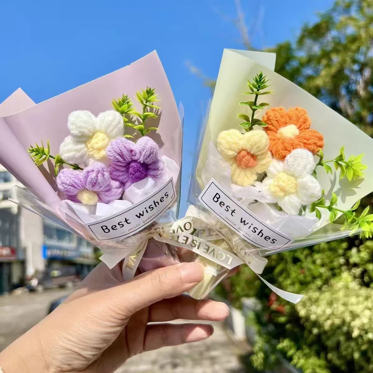 Handmade Crochet Mini Bouquet – Eternal Bloom Gift