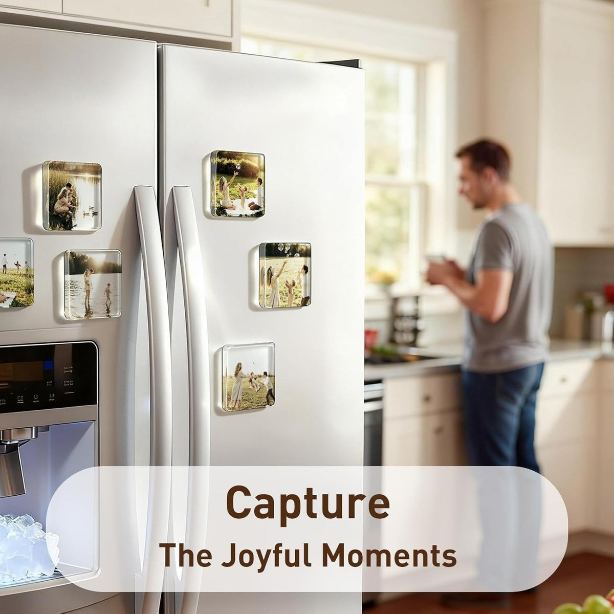 Magnetic Photo Frames 2"x2" Clear Acrylic DIY Fridge Magnets