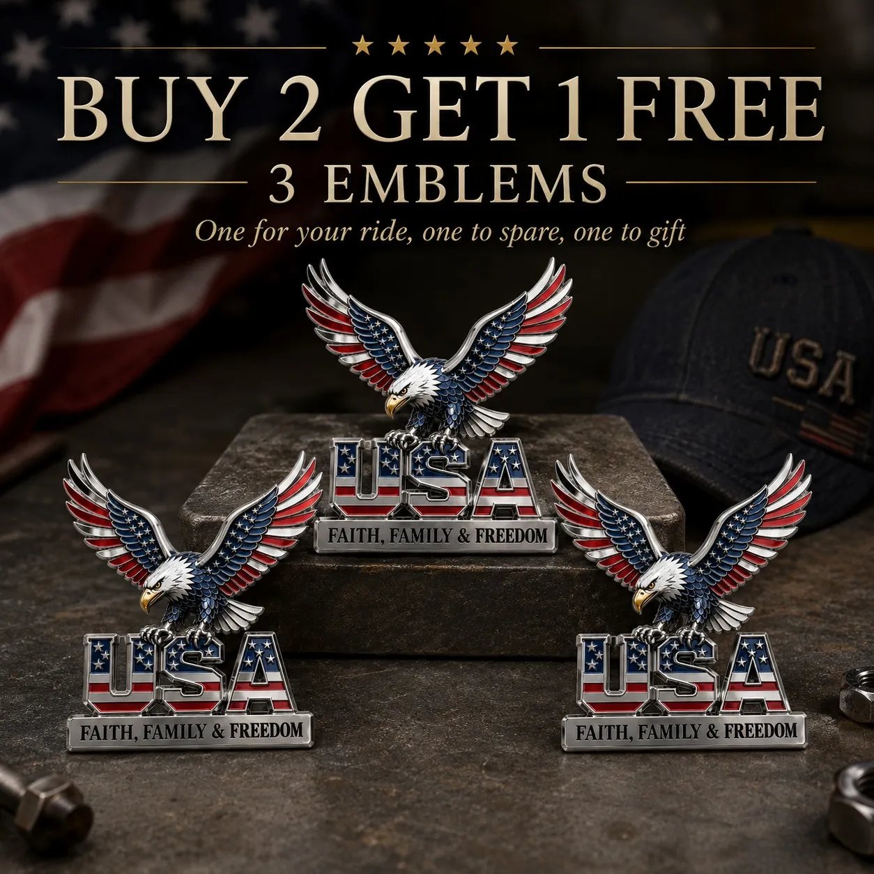 250th Anniversary Faith, Family & Freedom Emblem