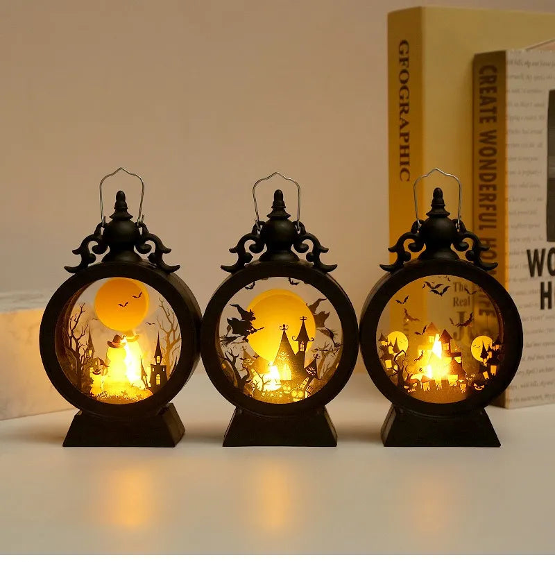 Halloween Retro Round Portable Lantern