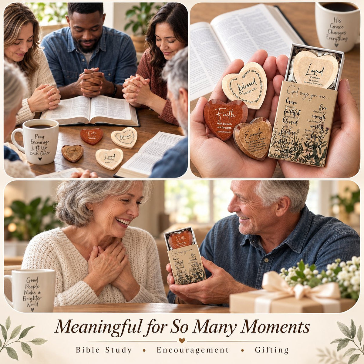 Christian Pocket Hearts Gift Set – 12 Faith-Filled Keepsakes