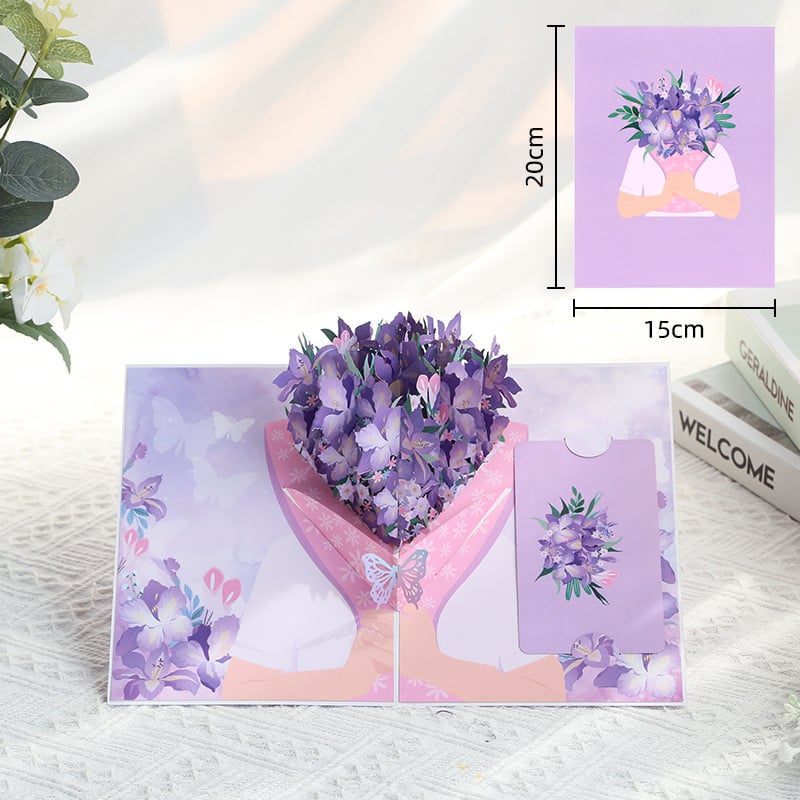 Pop Up Flower Bouquet Valentine’s Day card