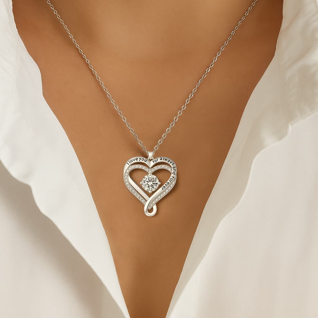 Collier Cœur « À Ma Femme » Pour Toujours et à Jamais