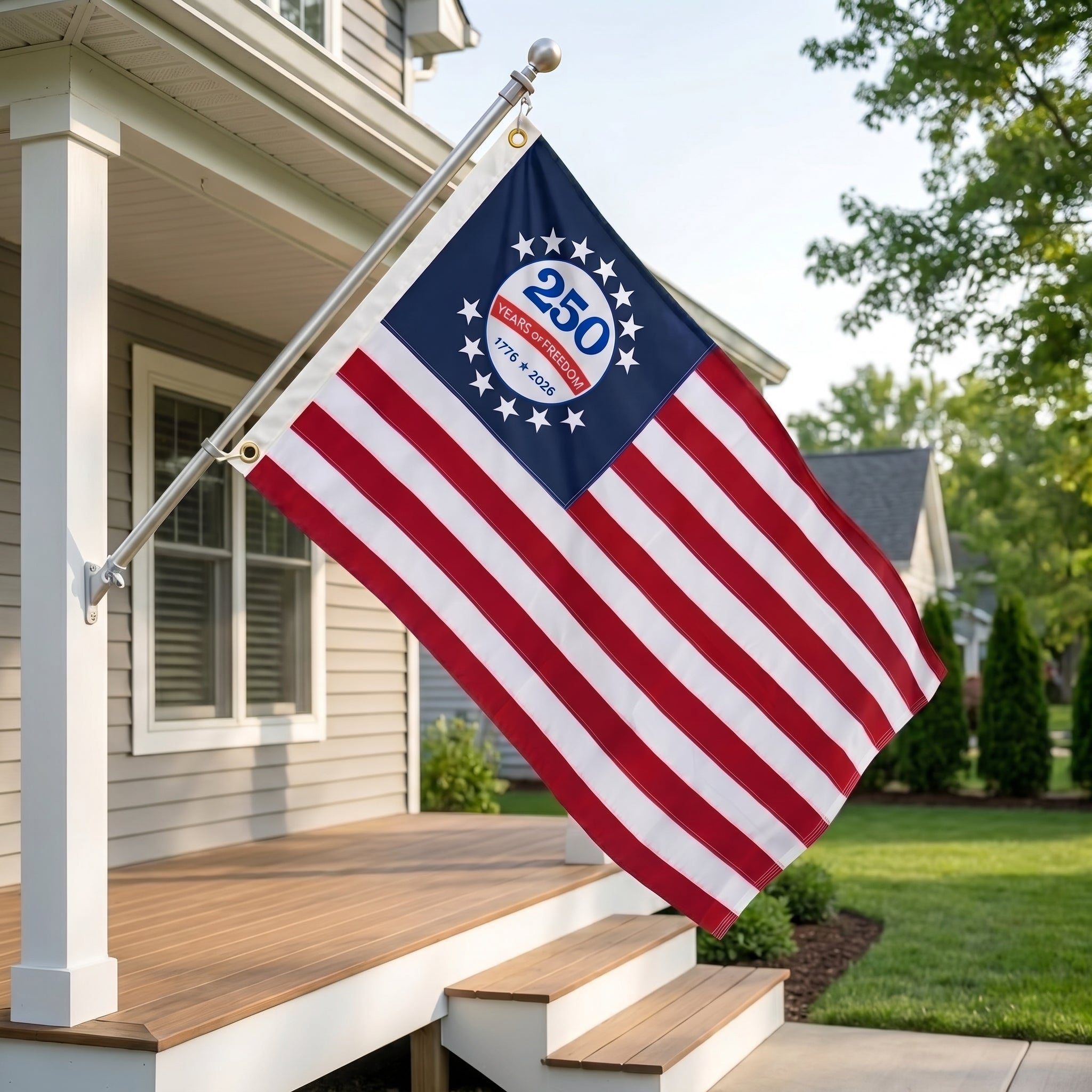 250 Years of Freedom Patriotic Eagle Flag 1776 - 2026