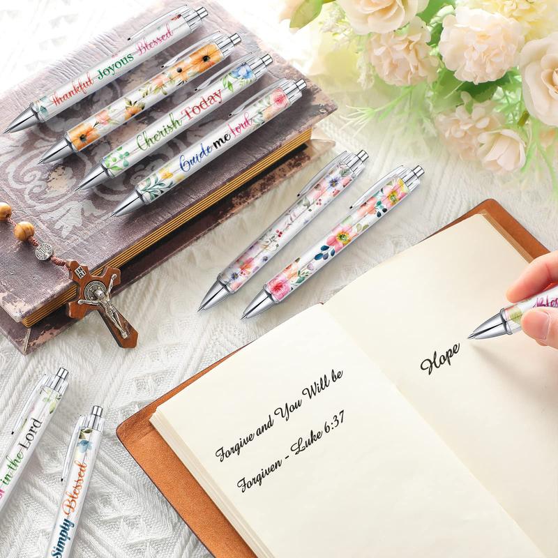 Ensemble de cadeaux chrétiens : Stylos de motivation et carnets de versets bibliques