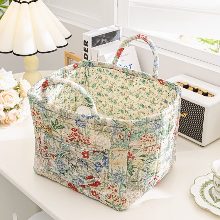 Panier de rangement en tissu bohème