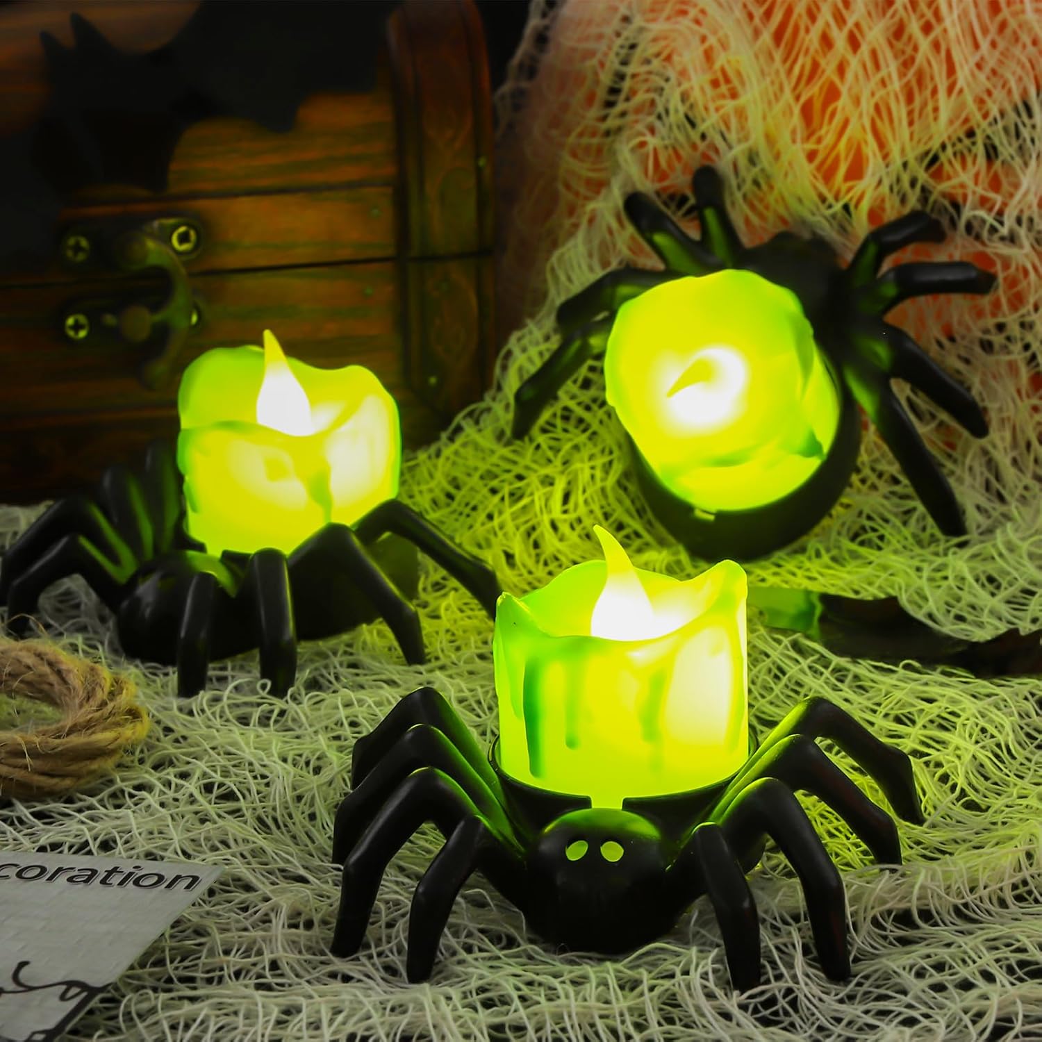 Spooky Halloween Pumpkin Lamp – Flameless Flickering LED Candle