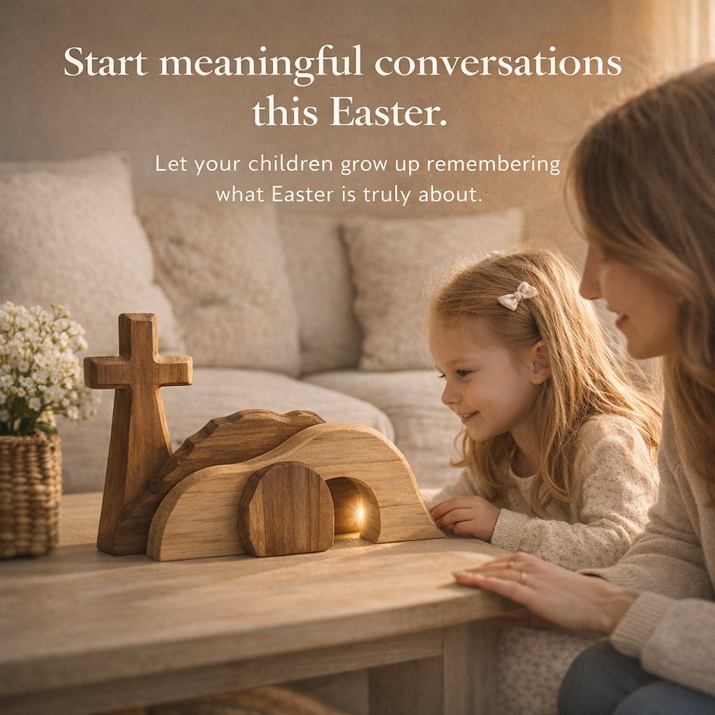The Wooden Resurrection Cross & Empty Tomb