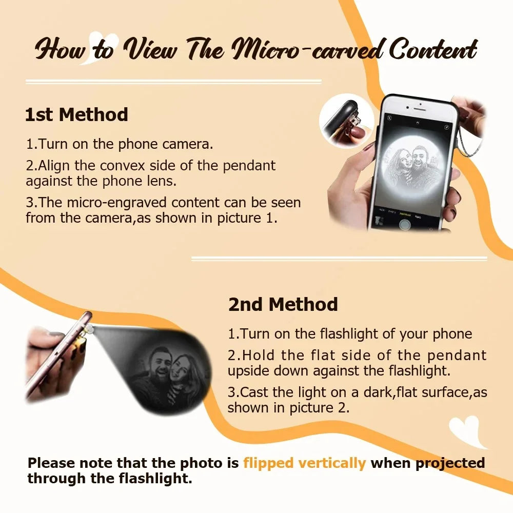 Personalized Photo Projection Necklace – Meaningful Gift for Birthdays & Anniversaries