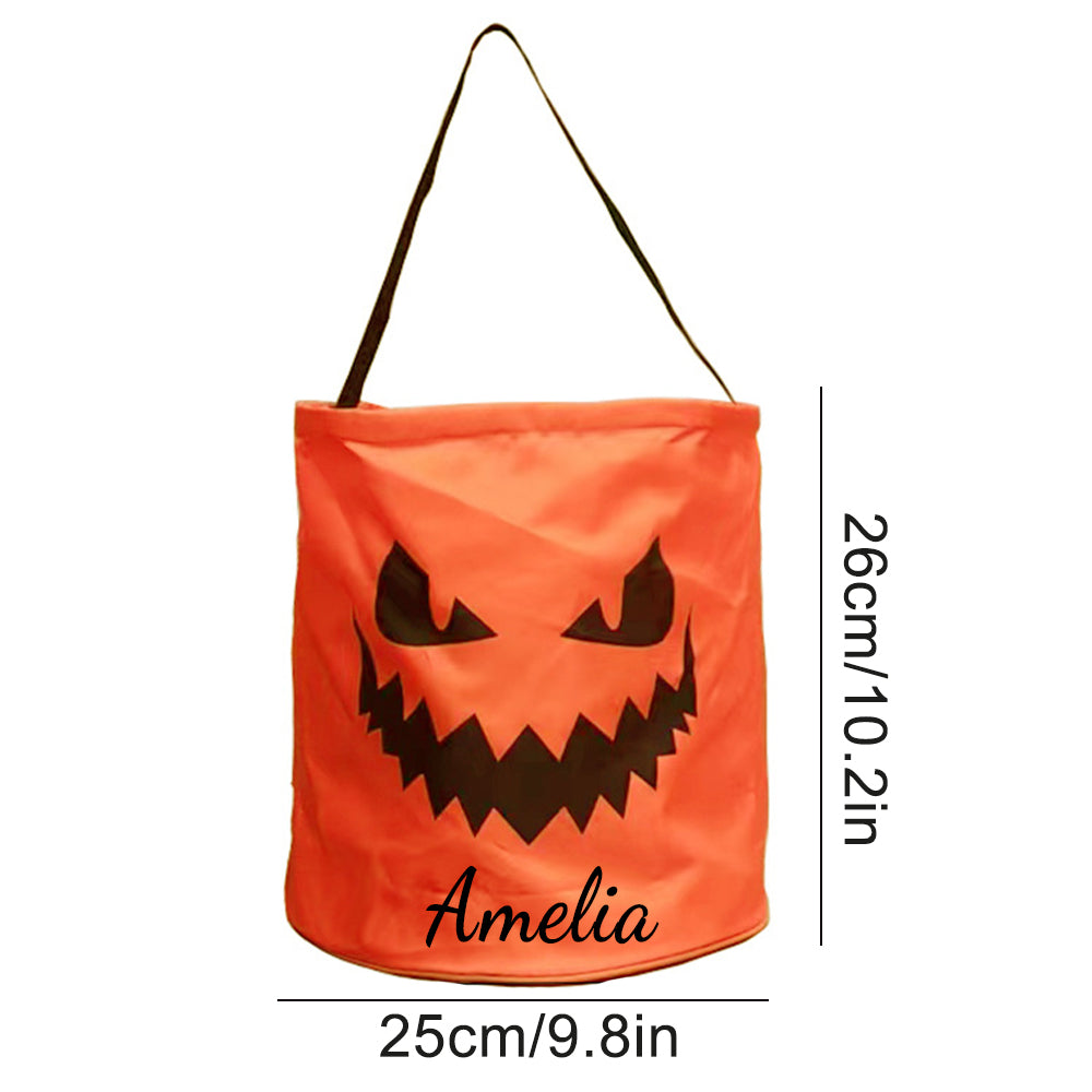 Personalized Halloween LED Light Pumpkin Bucket