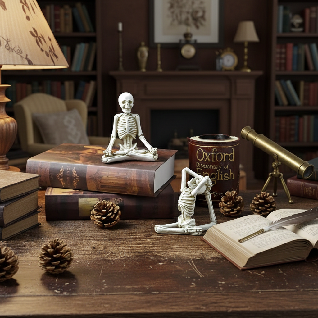 Yoga Master Skeleton Figurine