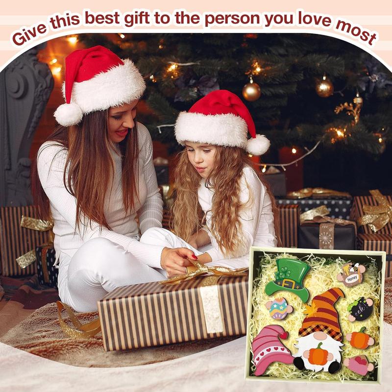 Interchangeable Wooden Gnome Decor Holiday Seasonal Gnome Decorations