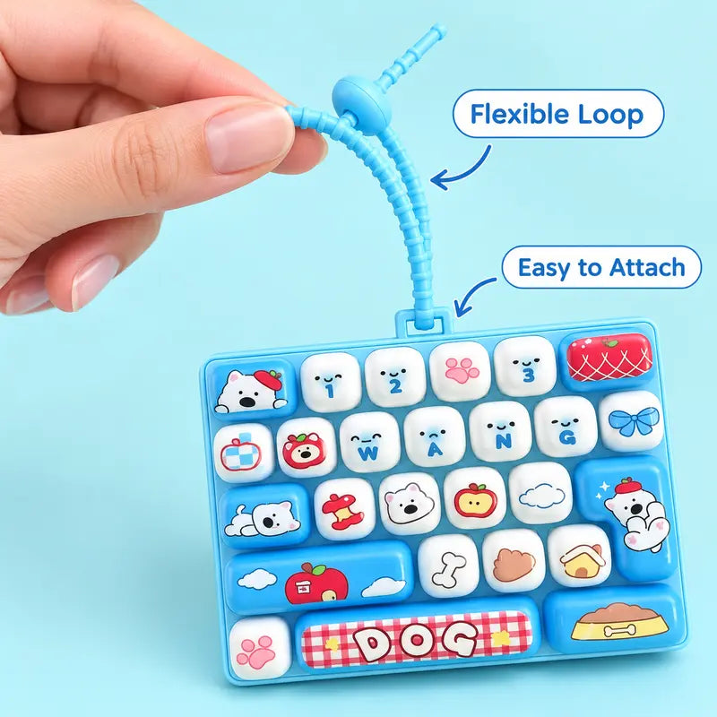 ⌨️ Cute Mini Keyboard Keychain – 4 Adorable Pastel Styles!