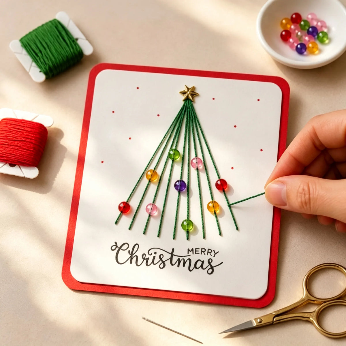 🎄6 Festive Designs ✨| Christmas Thread Art Card Kit – Create Beautiful Handmade Holiday Cards ✨
