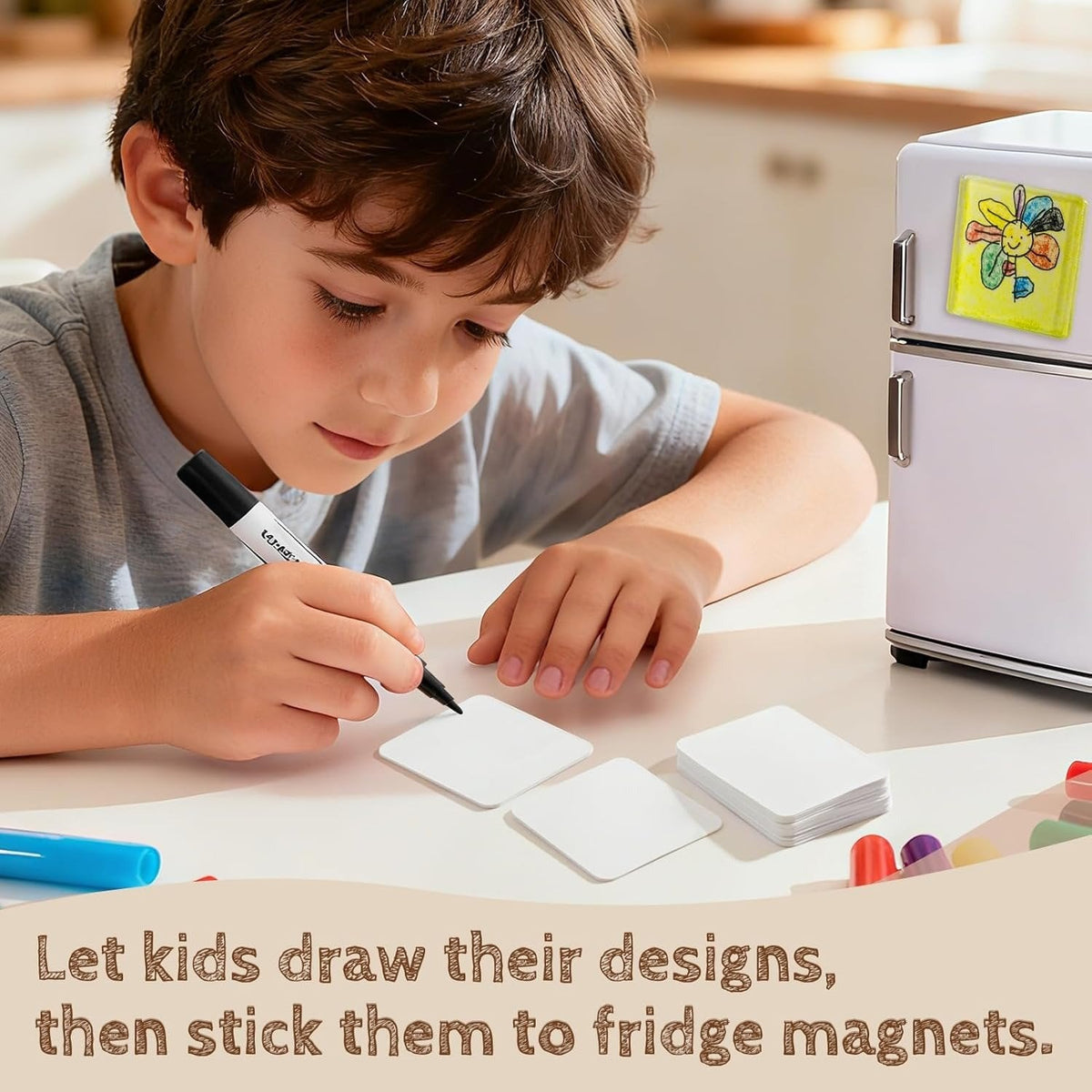 Magnetic Photo Frames 2"x2" Clear Acrylic DIY Fridge Magnets