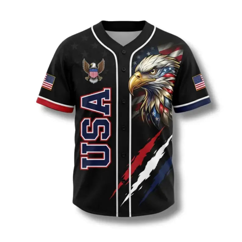 America 250 Patriotic Eagle Baseball Jersey – 1776–2026 Anniversary Edition