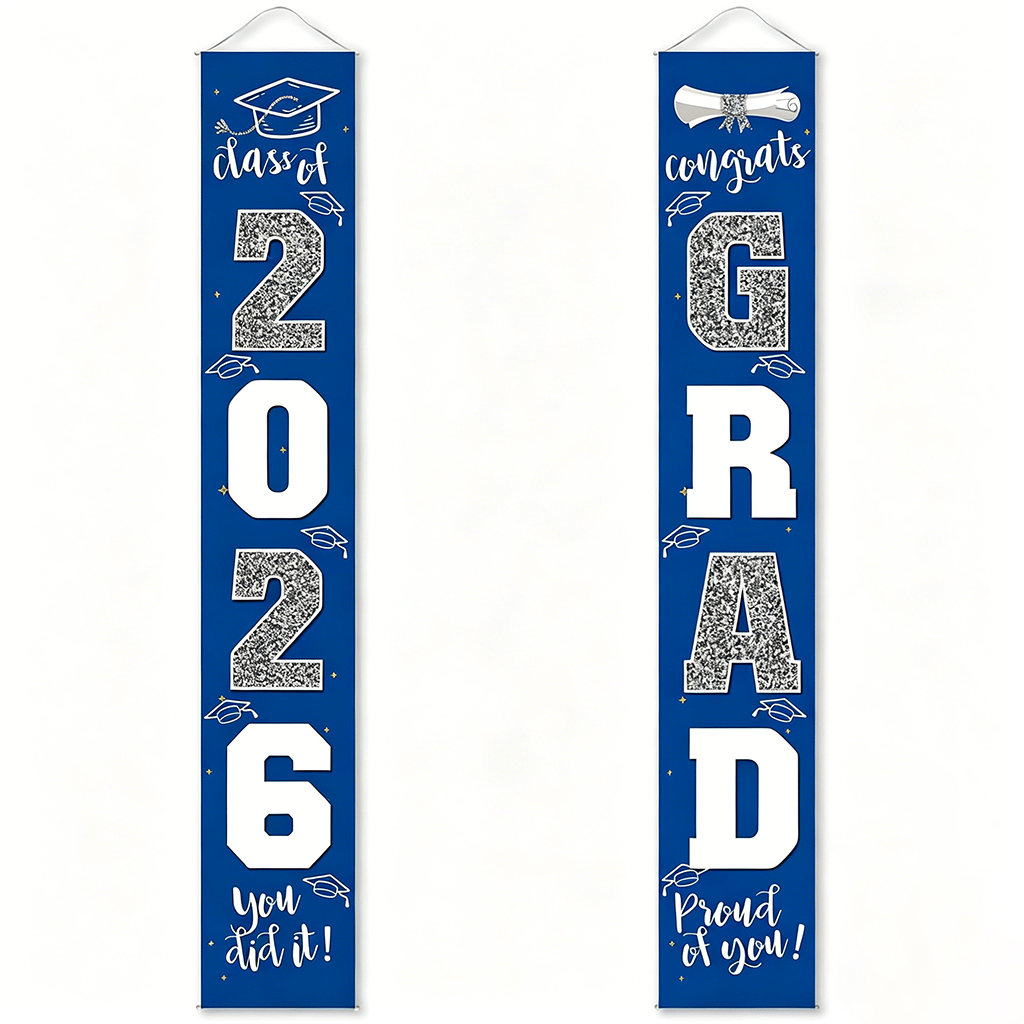 🎓Class of 2026 Graduation Banner 11.8" x 70.87"  (✨Set of 2)