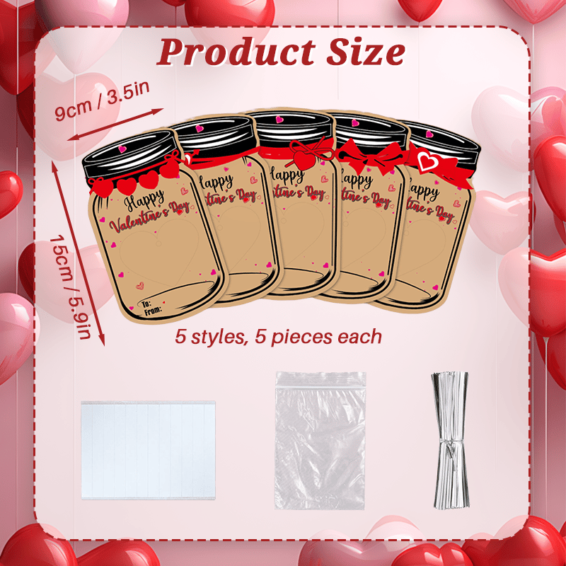 ❤️Valentine's Day Pre-Sale 49% OFF❤️Mason Jar Valentine Cards