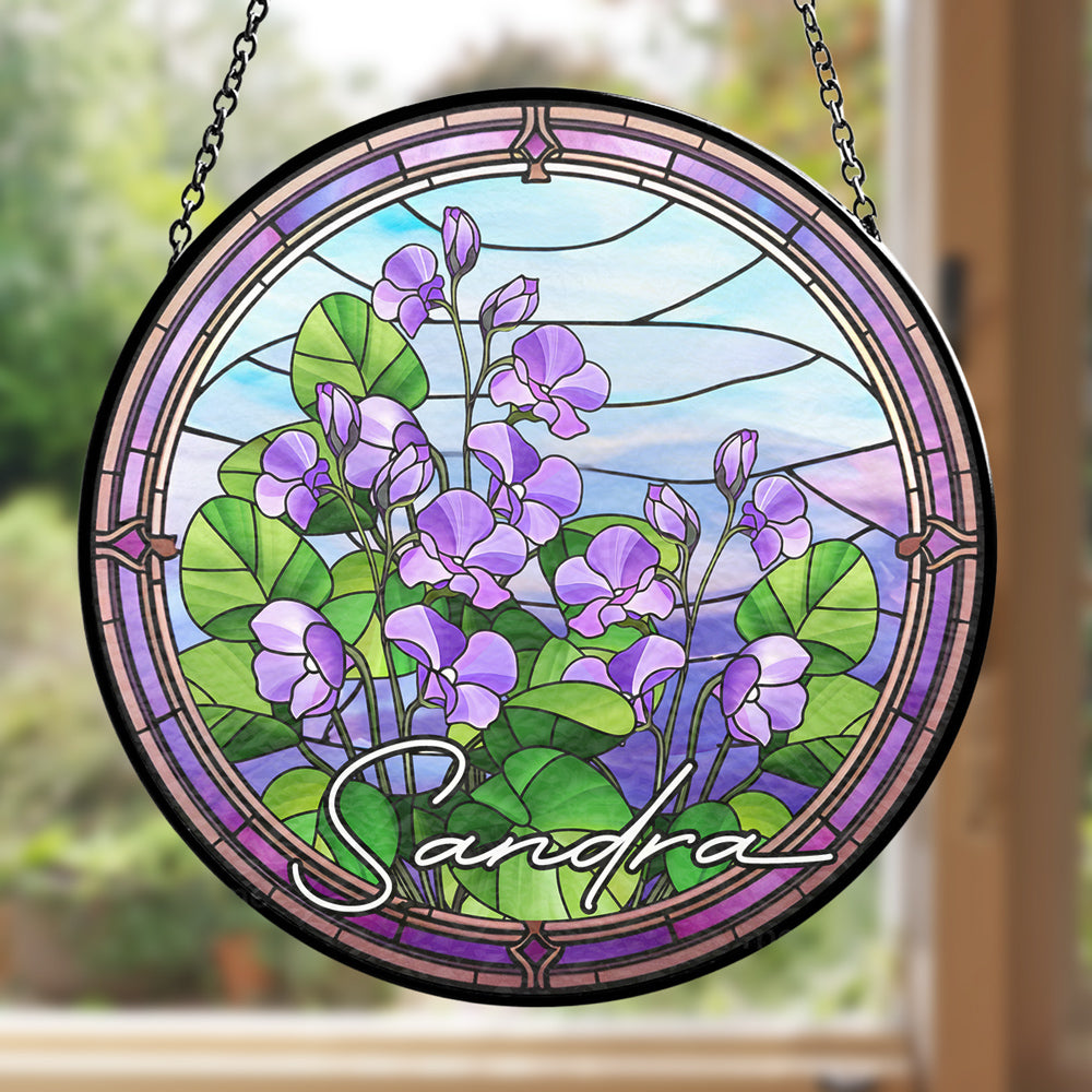 Where Flowers Bloom So Does Hope - Personalized Custom Window Hanging Suncatcher