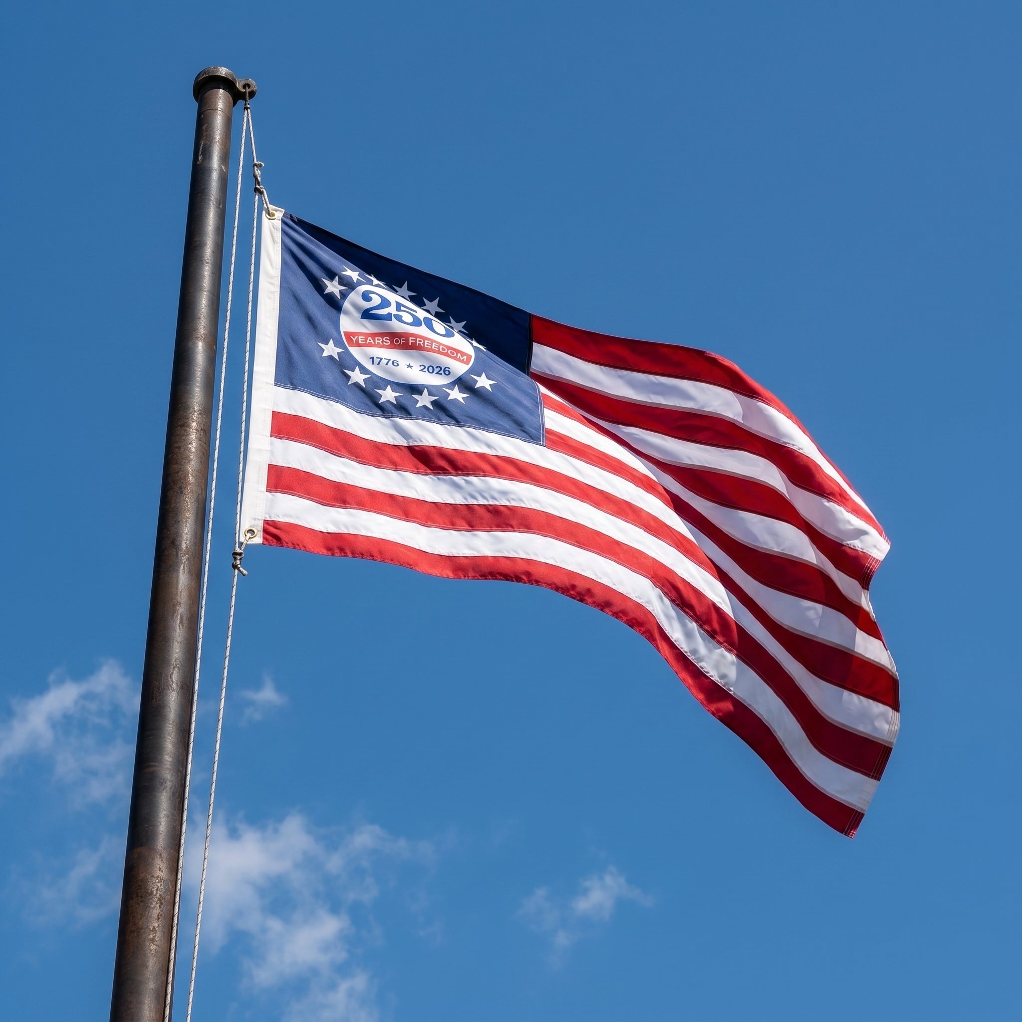 250 Years of Freedom Patriotic Eagle Flag 1776 - 2026