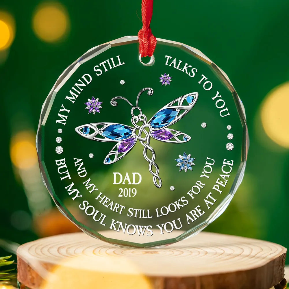 Personalized Crystal Ornament Memorial Butterfly