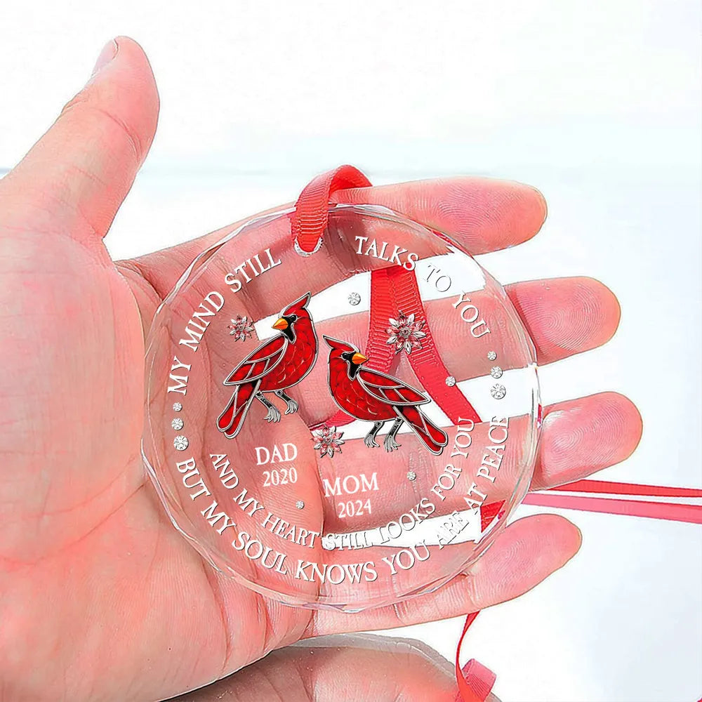 Personalized Crystal Ornament Memorial Butterfly