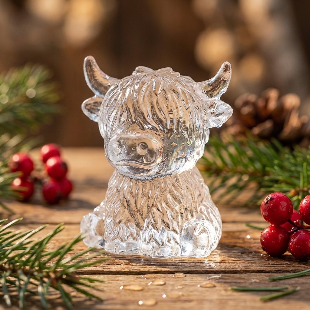 Mini Highland Cow Ice Cube & Dessert Mold Cute 3D Ice for Drinks