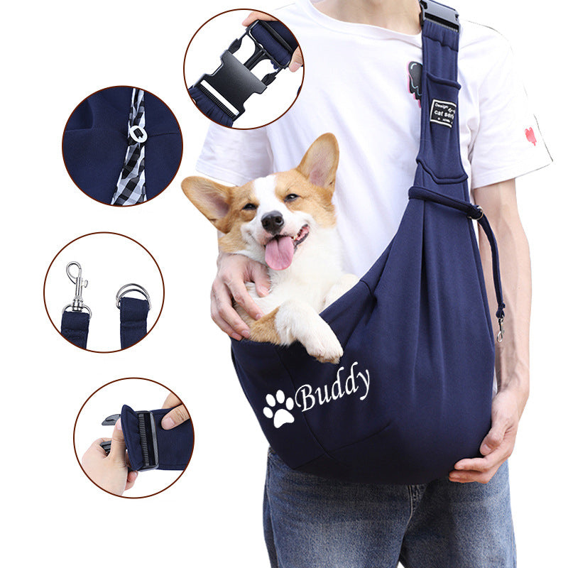Personalized Pet Hands Free Sling Carrier