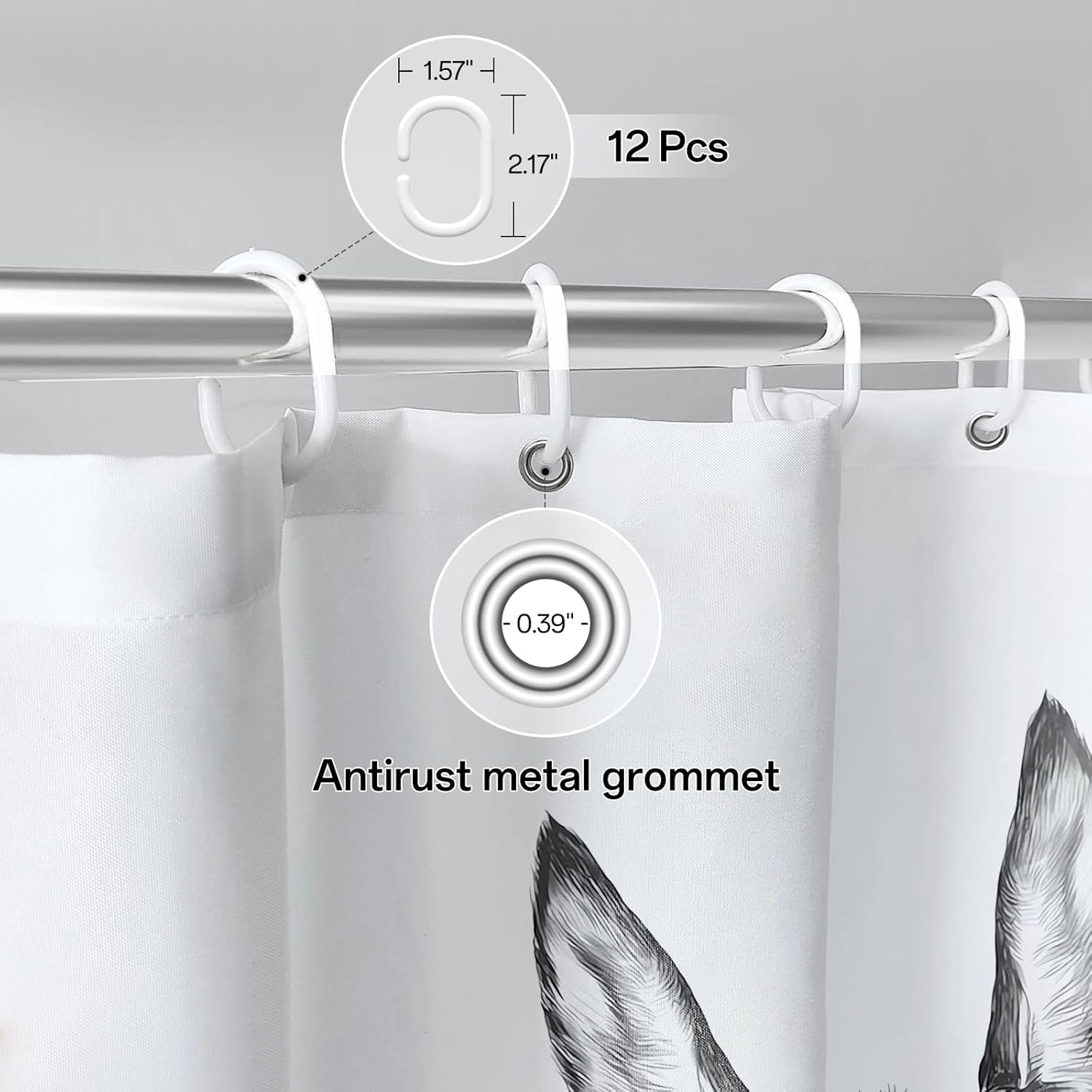 "Are You Pooping?" Donkey Shower Curtain