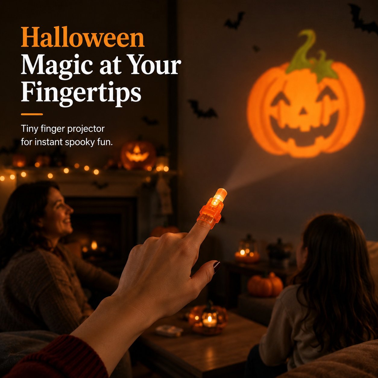Halloween Finger Projector Lights – Mini Pattern Projector