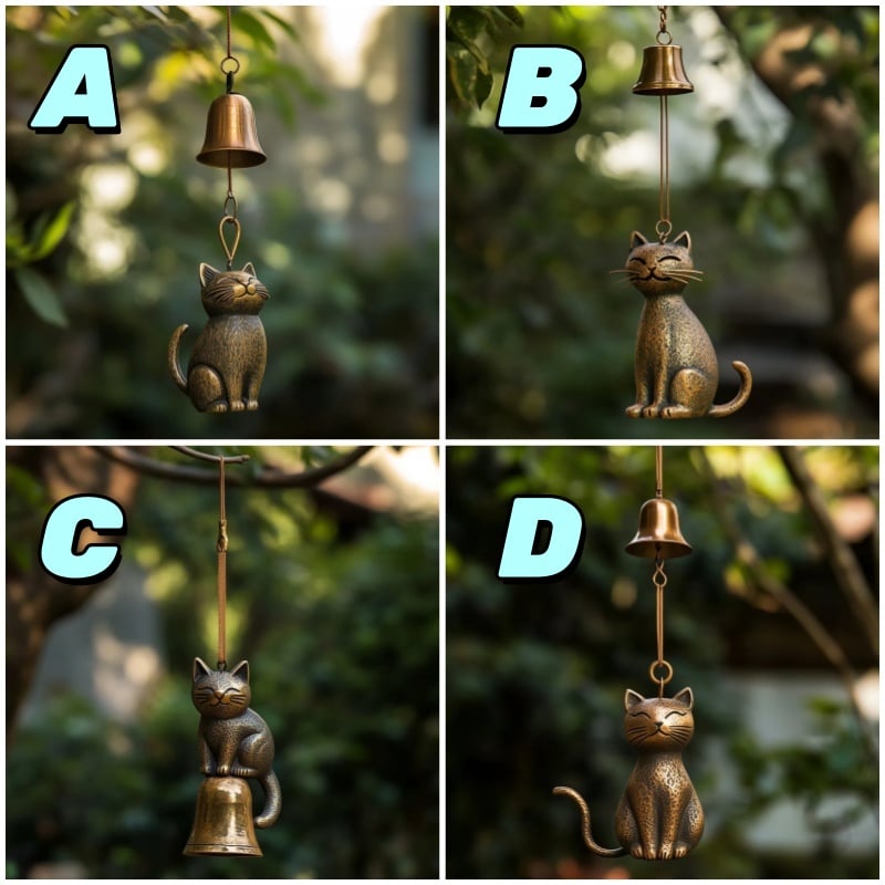 Handmade Retro Cat Wind Chime