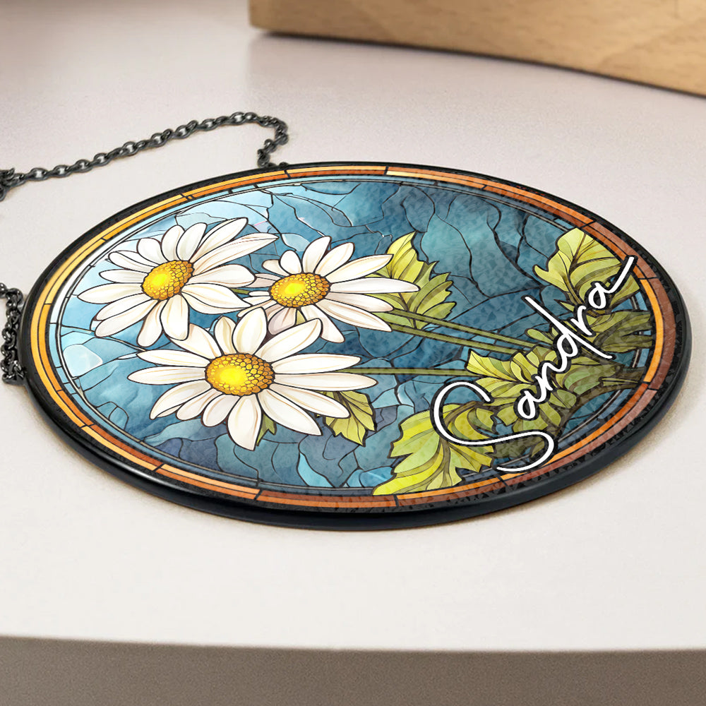 Where Flowers Bloom So Does Hope - Personalized Custom Window Hanging Suncatcher