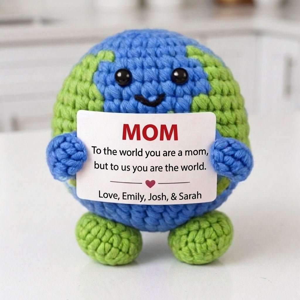 You Are The World - Personalized Crochet Mom Gift