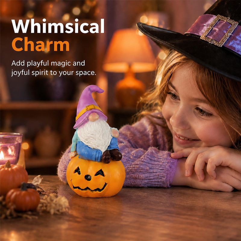 Dual-Season Gnome Figurine Set Halloween & Christmas Decor