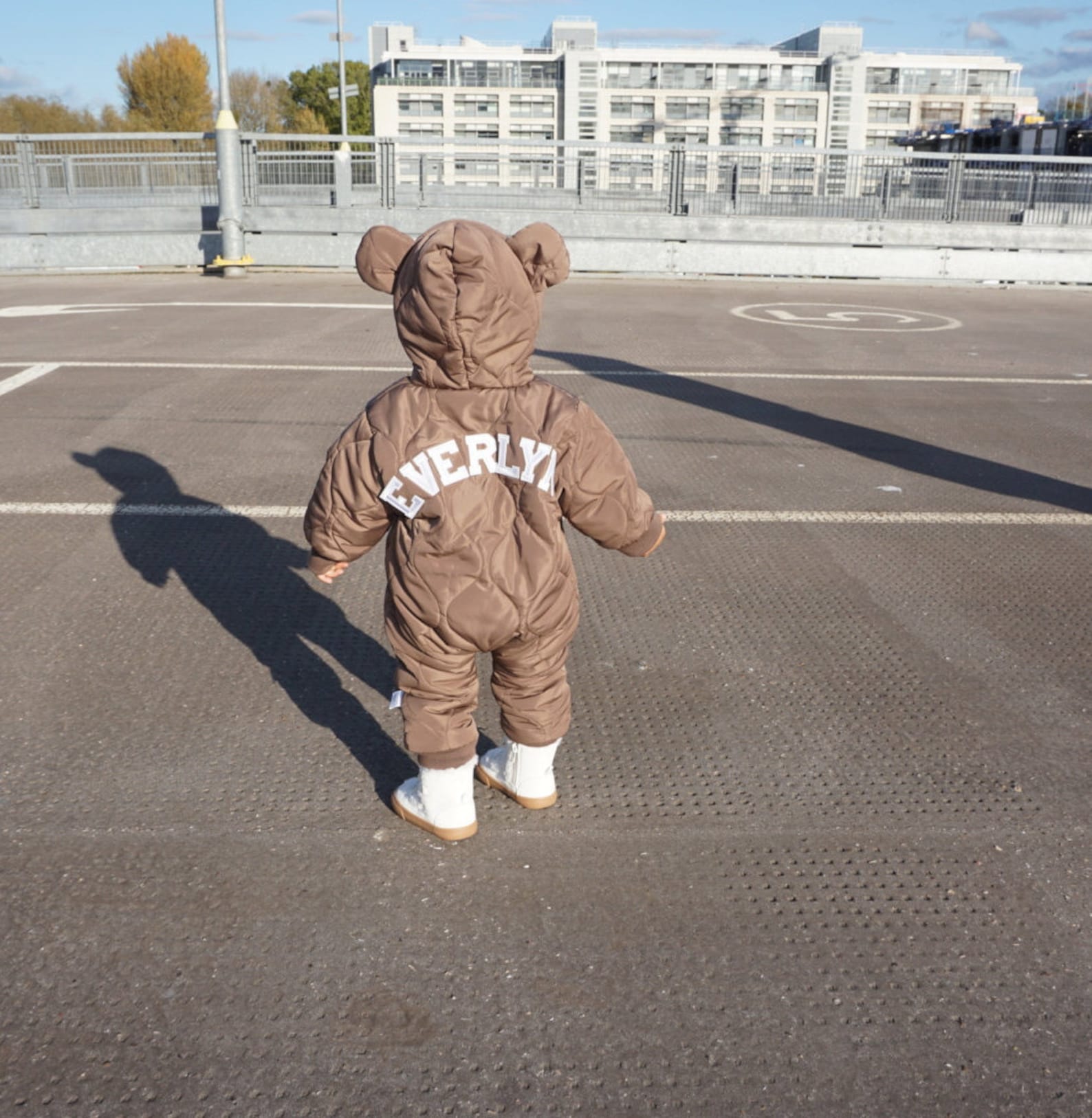 Personalized Hand Patch Kids Lightweight Puffer Romper