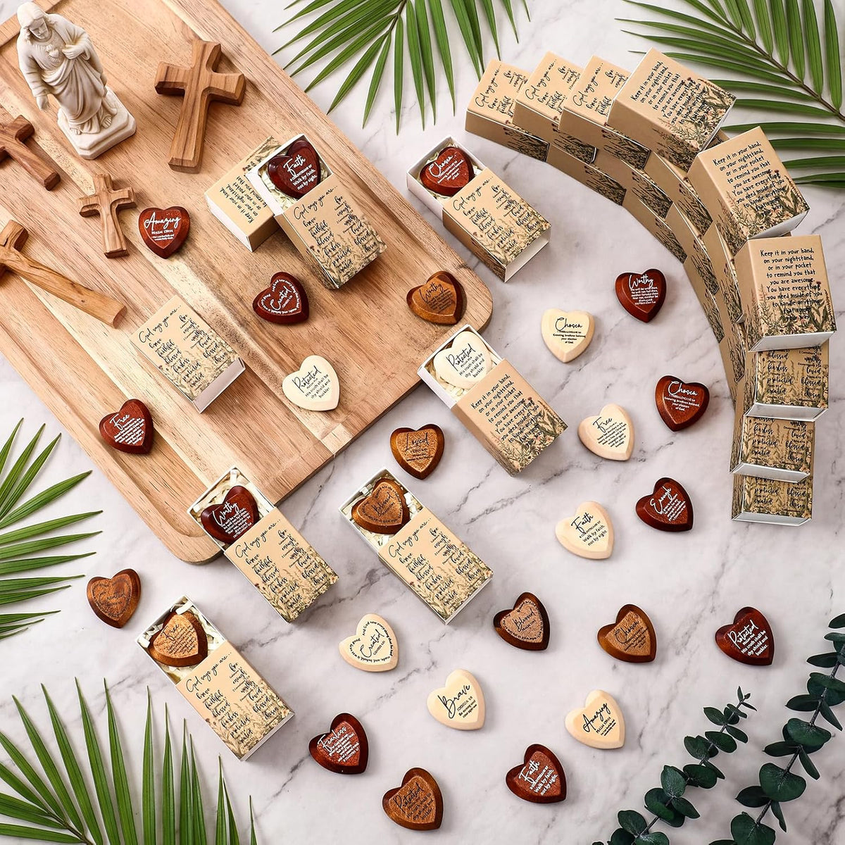 Christian Pocket Hearts Gift Set – 12 Faith-Filled Keepsakes