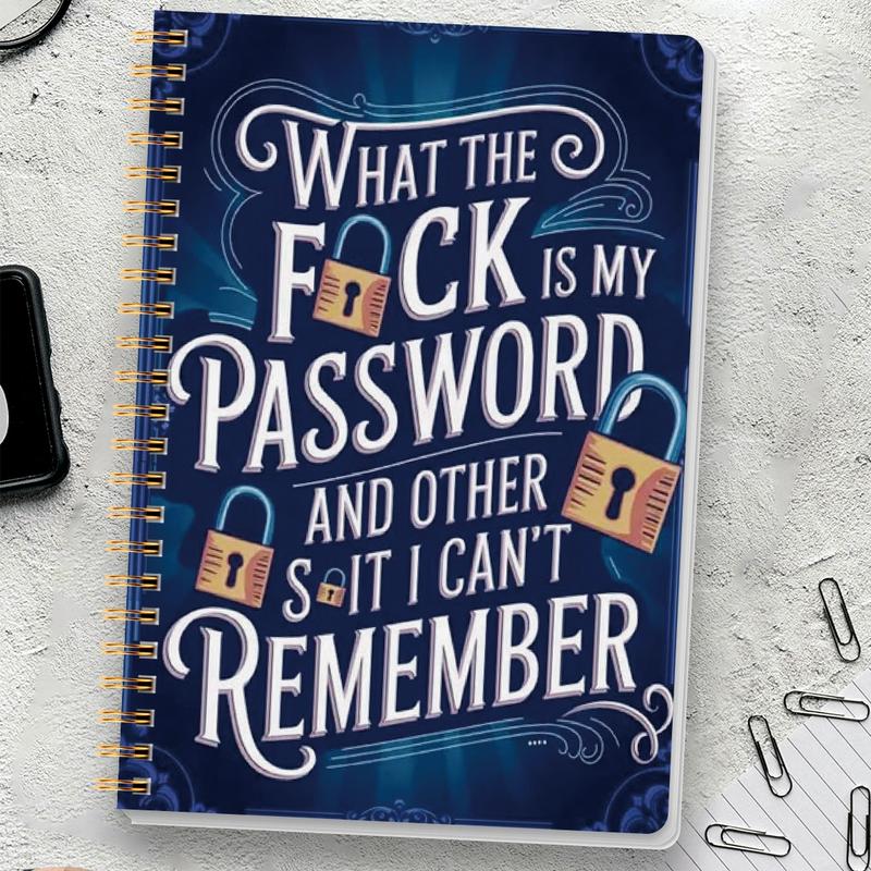 Funny Password Notebook- Spiral Bound