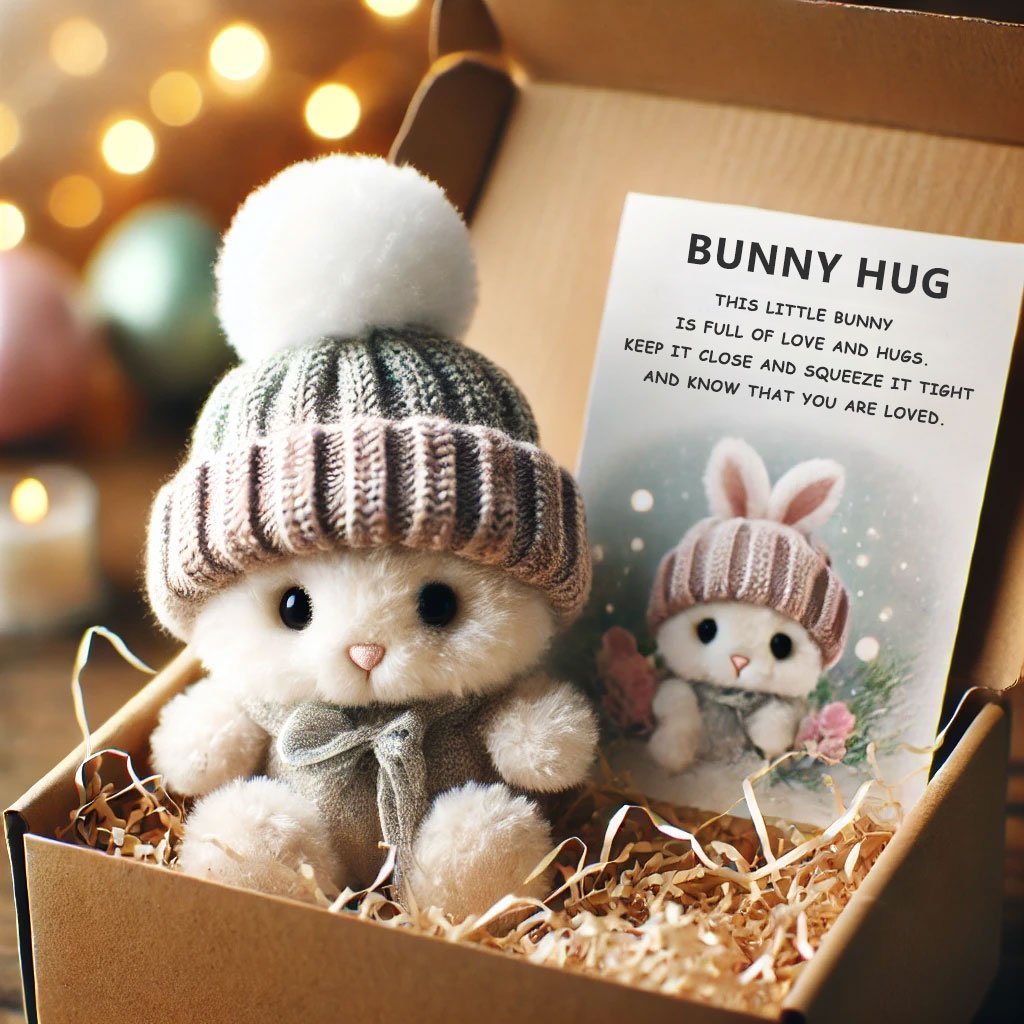 Handmade Mini Bunny Hug Cute Easter Gift