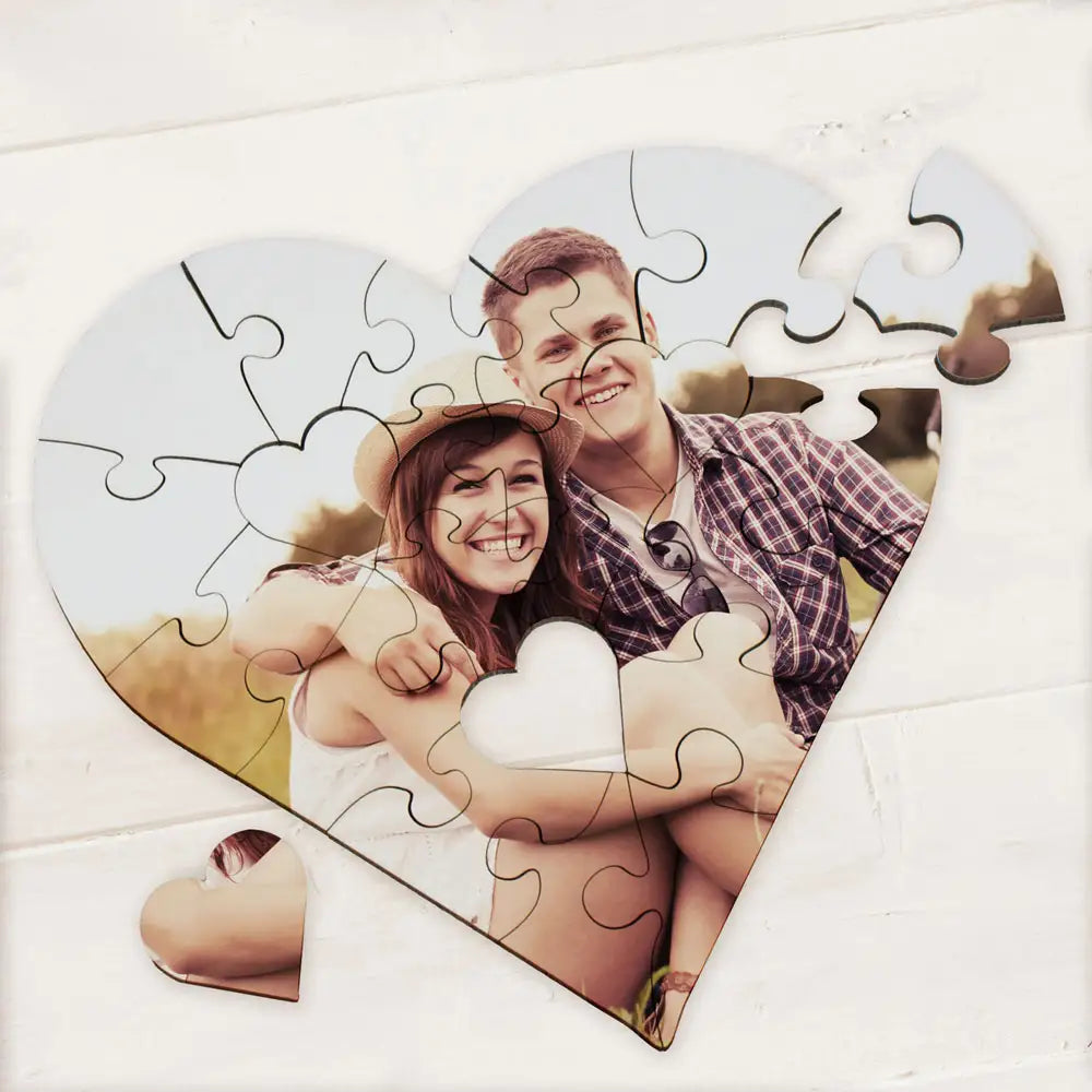 Personalized Heart Shaped Photo Puzzles