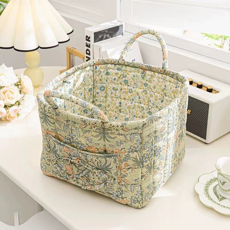 Panier de rangement en tissu bohème