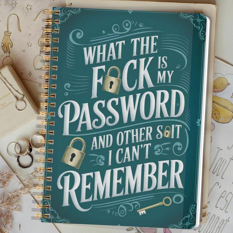 Funny Password Notebook- Spiral Bound