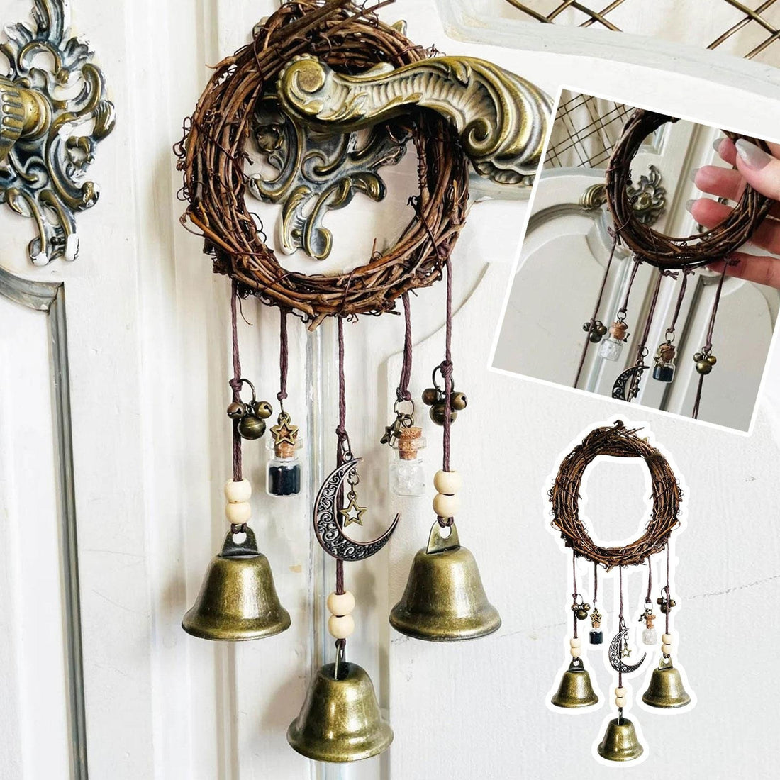 Clochettes de sorcière faites main pour la protection de la maison