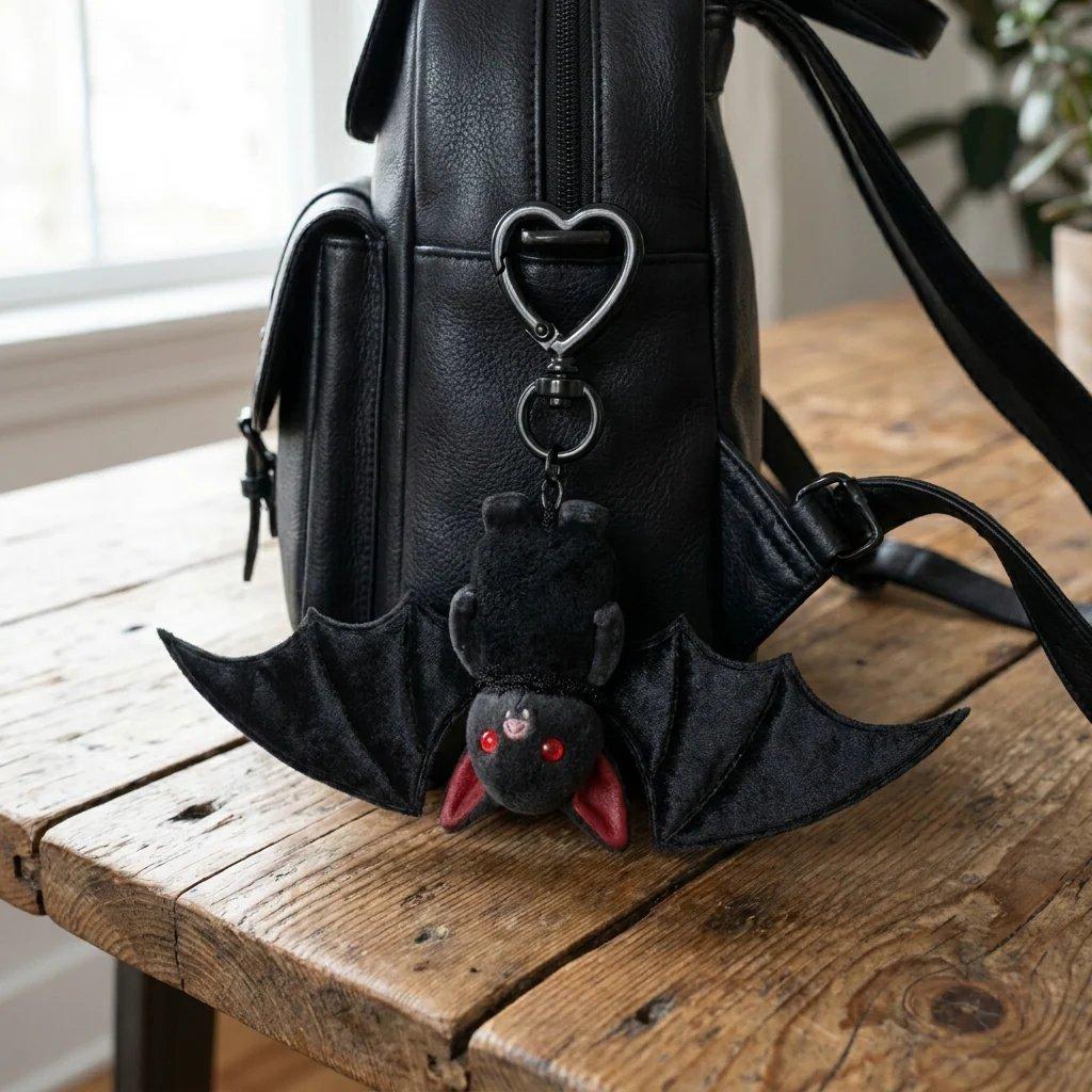 Halloween Cute Black Bat Baby Keychain