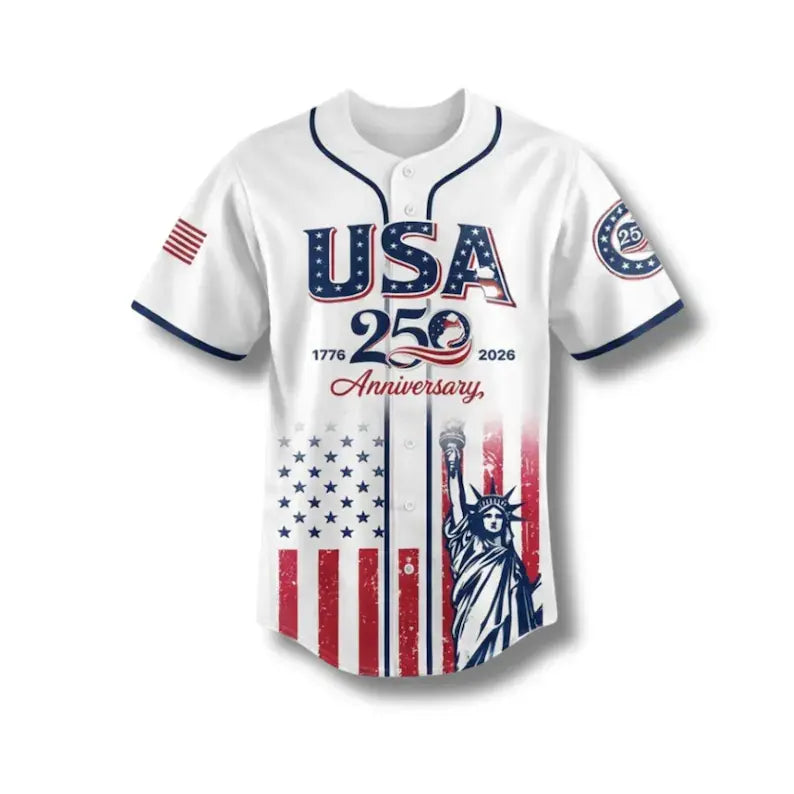 USA 250th Anniversary Baseball Jersey – 1776–2026 Patriotic Liberty Edition