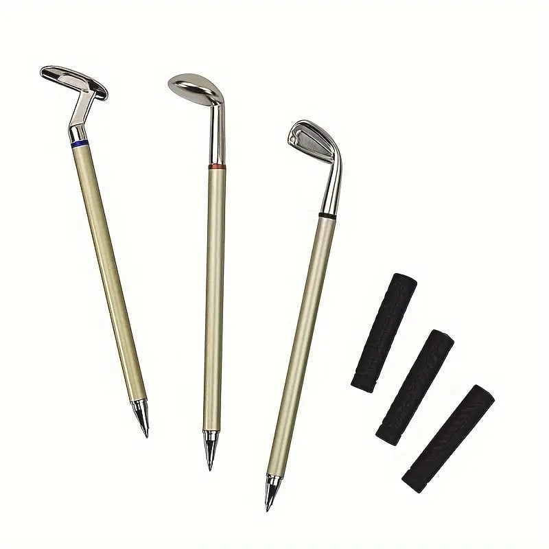 Golf Pen Holder with 3-Pen Set – Stylish Desk Organizer for Golf Lovers