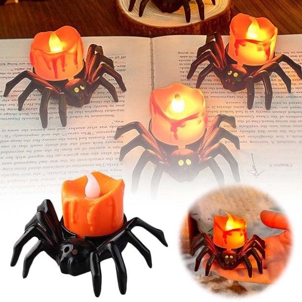 Spooky Halloween Pumpkin Lamp – Flameless Flickering LED Candle