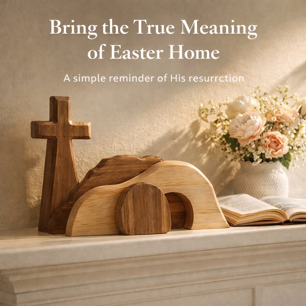 The Wooden Resurrection Cross & Empty Tomb