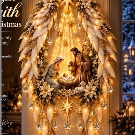 Bethlehem Star Nativity Wall Light Meaningful Christmas Decor